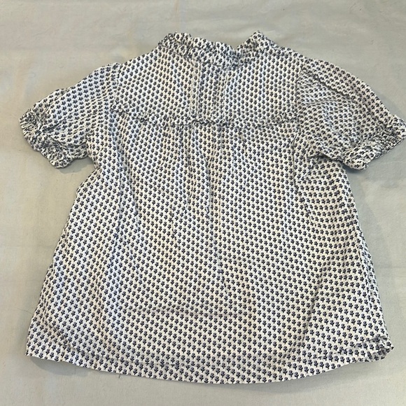 GAP Blue and White Blouse with Peter Pan Collar - Picture 6 of 7